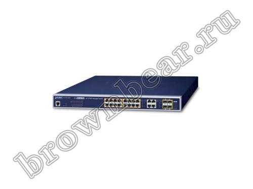 GS-4210-16P4C Управляемый L2/L4 коммутатор Planet, 16 портов 10/100/1000Мбит/с PоE, 200Ватт, 4 комбо порта RJ-45/SFP 100/1000Мбит/с