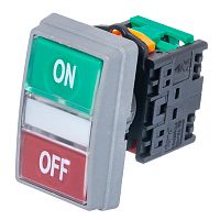 Кнопка управления пуск-стоп, без фиксации, НЗ/НР, зеленая/красная TN2BTW-1AB