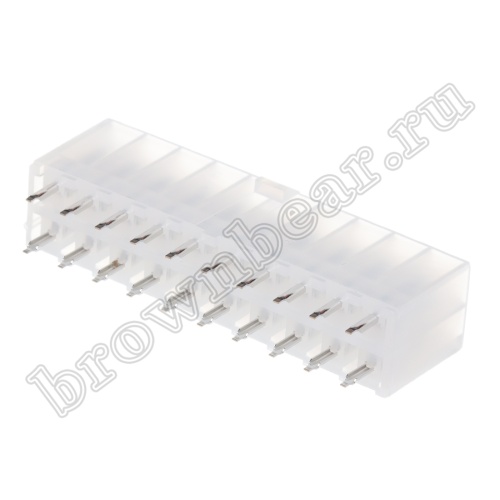 Разъем питания Mini-Fit 20 контактов, вилка на плату, шаг 4,2мм MF-20MA фото 5