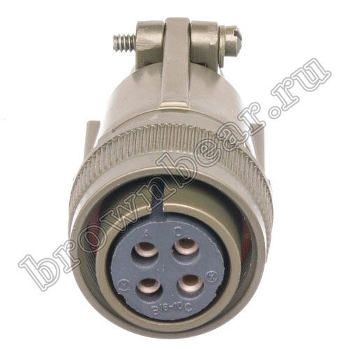 Разъём Amphenol серии MS, 4 контакта, розетка на кабель, тип 18, резьбовой MS3106E-18-10S фото 2