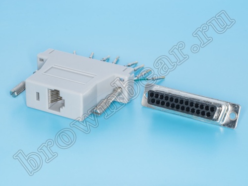 Переходник D-SUB 25 гнездо - RJ45 гнездо GC-25FT8 фото 3
