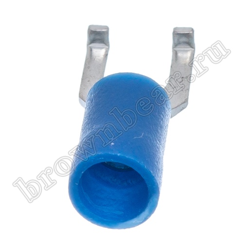 Клемма вилочная обжимная тип "U" 4.3мм на провод 1.5-2.5мм с фланцем, изолированная, кратно 100шт. TYFI-2-4 фото 3