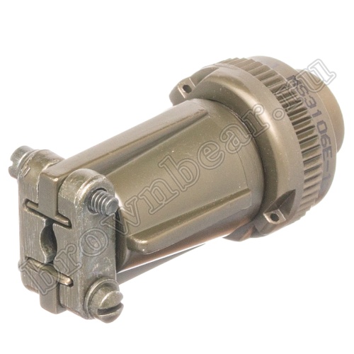 Разъём Amphenol серии MS, 2 контакта, розетка на кабель, тип 12S, резьбовой MS3106E-12S-3S фото 3