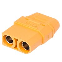 Разъем силовой XT90 для АКБ, 2 контакта, розетка на кабель с кожухом XT90H-F.G.Y