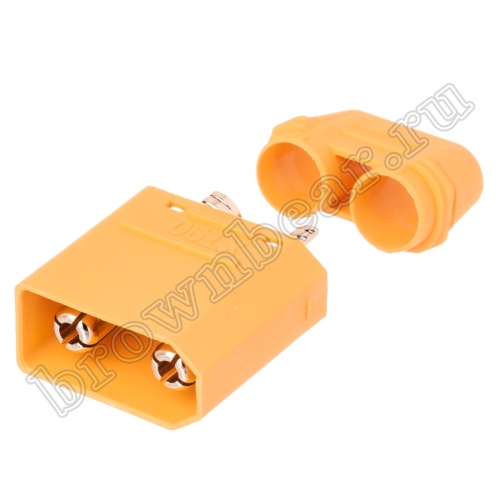 Разъем питания XT90 для АКБ, 2 контакта, штекер на кабель с кожухом XT90H-M.G.Y фото 10
