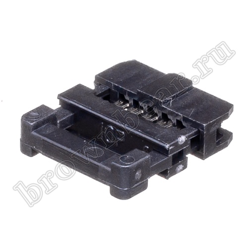 Разъем IDC 2х5 розетка на плоский кабель, шаг 2.00мм IDC2-10 фото 3