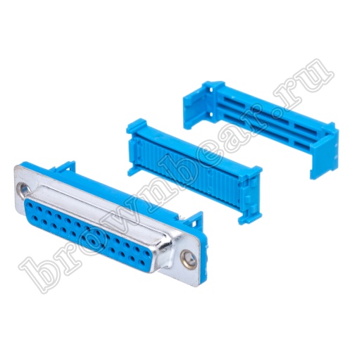 Разъем D-SUB 25 контактов, гнездо на плоский кабель DI-25F фото 6