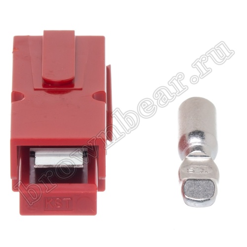Разъем силовой "Андерсона" модульный для АКБ, 75 А, красный BMC1M-R фото 2