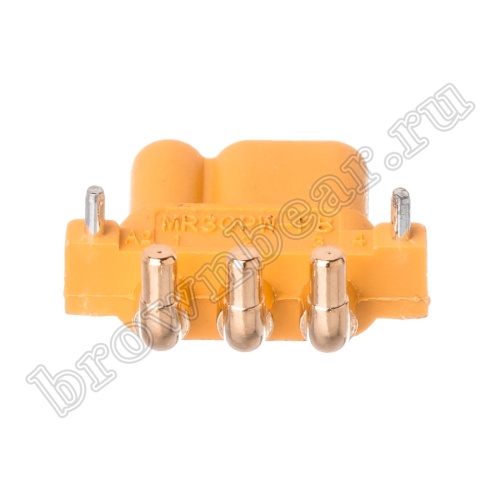 Разъем питания MR30 для АКБ, 3 контакта, розетка на плату угловая MR30PW30-F.G.Y фото 3