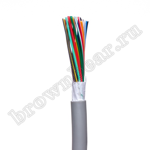 Кабель сигнальный коммуникационный 25 проводов, 28AWG, бухта 50м, неэкранированный, серый SIN YU фото 2