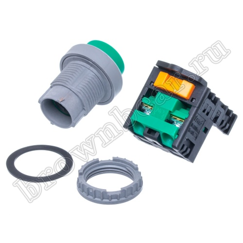 Кнопка управления выступающая, без фиксации, d 30 мм, НР, зеленая TN2BLG-1A фото 7