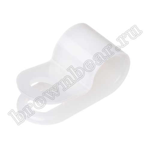 Скоба нейлоновая крепежная для кабеля, d 6.4 мм,  уп.100 шт. CCUC-1