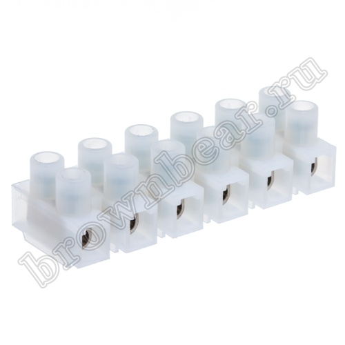 Клеммник ЗВИ зажим винтовой изолированный, 6 пар, 0.75 - 4.0 мм² TLB-200W-6P