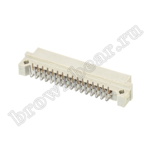 Разъём DIN 41612 32 контакта, вилка, прямой угол, 2 ряда, короткий фото 5