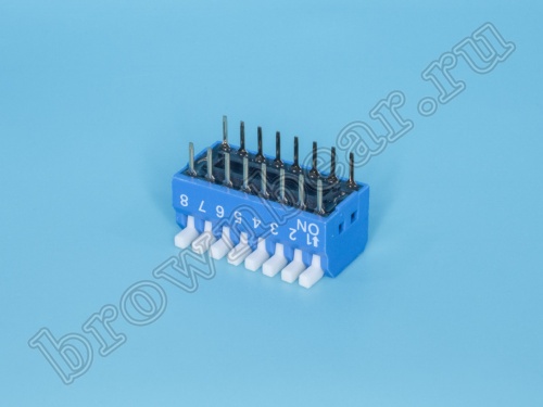 Переключатель Dip-Switch 8 контактных групп, пиано фото 4