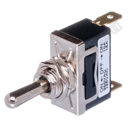 Тумблер однополюсный, 3 контакта (on-off-on), на панель с гайкой, SPDT, B067CP PST-101C