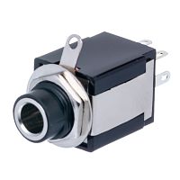 Разъём 6.35мм гнездо Jack 1/4" на приборный блок, стерео, 6 контактов AUB-23