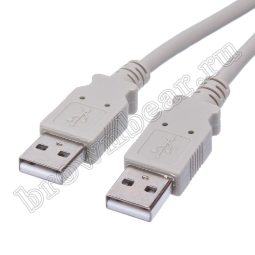 Кабель интерфейсный USB, type А - type А, вилка - вилка, 1.5 метра фото 3