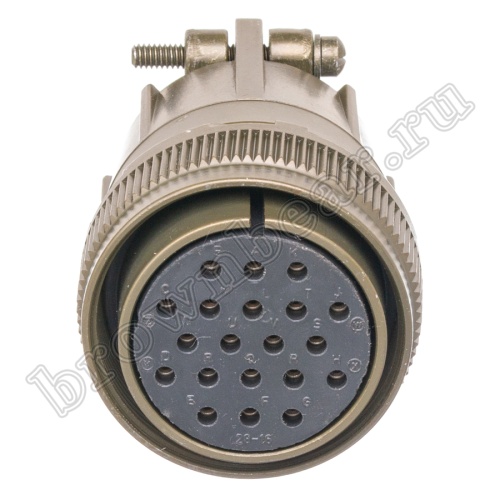 Разъём Amphenol серии MS, 20 контактов, розетка на кабель, тип 28, резьбовой MS3106E-28-16S фото 7