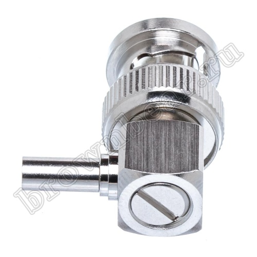 Разъем BNC штекер на кабель RG-174U, угловой, обжим BNC-LC174P фото 4