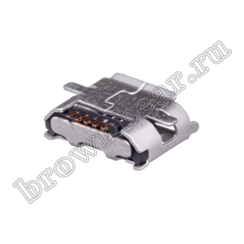 Разъем micro USB, гнездо на плату, поверхностный монтаж, 5 контактов USB/Mc-1J фото 3