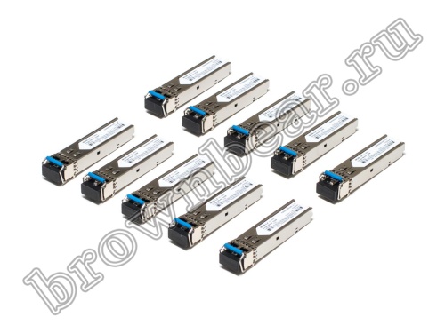 MGB-LX-10PCS Модуль SFP одномодовый, 1Гб/с, разъём 2хLC, 1310нм, mini GBIC, 20км, упаковка 10 штук