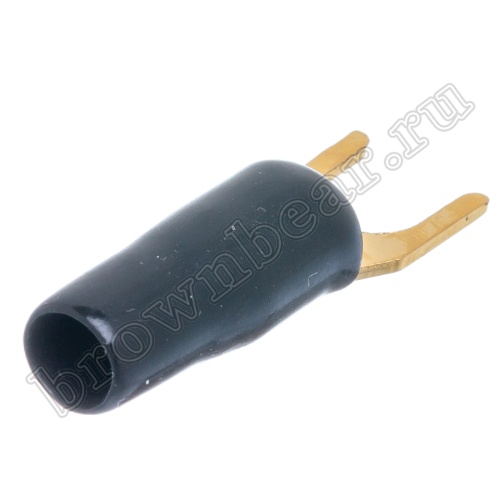 Клемма вилочная обжимная тип "U" 4.0 мм, на провод  d 4 мм, черная TSY-1B фото 3