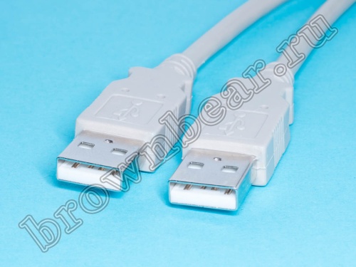 Кабель (шнур) USB, тип А - А, вилка - вилка, 5 метров