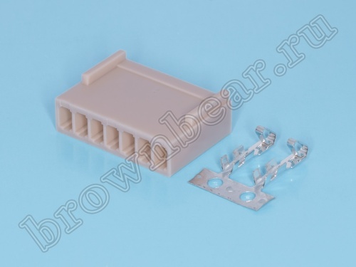 Разъем питания 7 контактов, гнездо на кабель, шаг 2.54 мм HU-7 фото 3