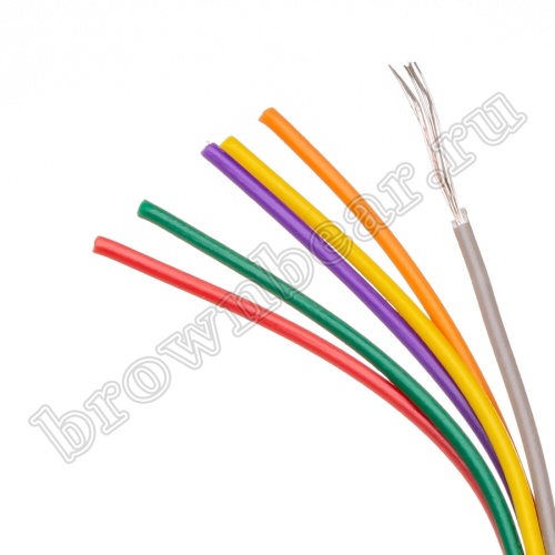 Кабель сигнальный коммуникационный 4 провода, 28AWG, бухта 50м, неэкранированный, серый SIN YU фото 4