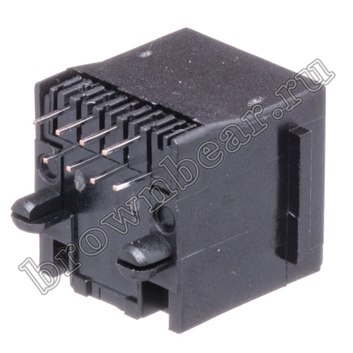 Разъём RJ-45 гнездо на плату, 8P8C, тип 3 TJ3-8P8C фото 3