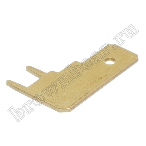 Клемма плоская 6.3 мм, вилка на плату угловая, кратно 100шт., РП-П TA-MR2 фото 3