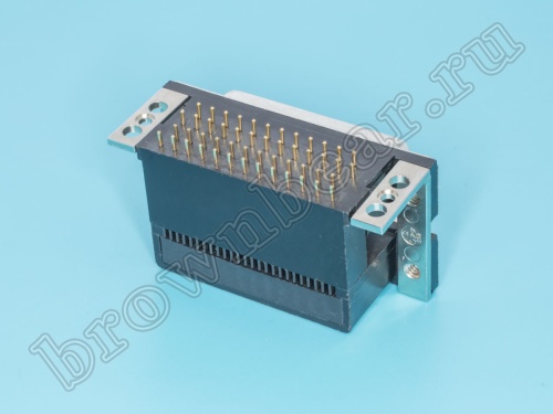 Разъем D-SUB  спаренный 25 контактов, гнездо-гнездо на плату, прямой угол DRN-25F/25F-A фото 5