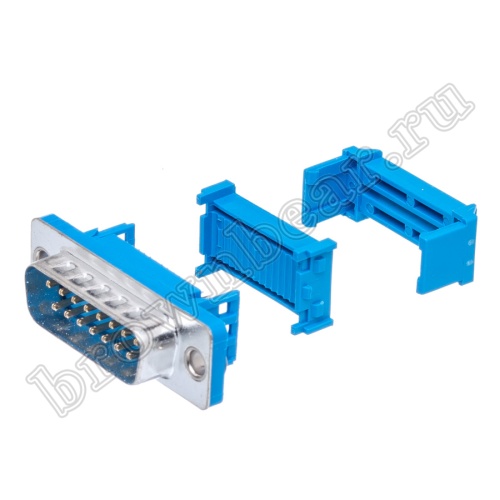 Разъем D-SUB  15 контактов, вилка на плоский кабель DI-15M фото 6