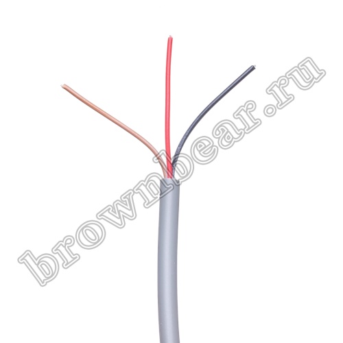 Кабель сигнальный коммуникационный 3 провода, 28AWG, бухта 50м, неэкранированный, серый SIN YU