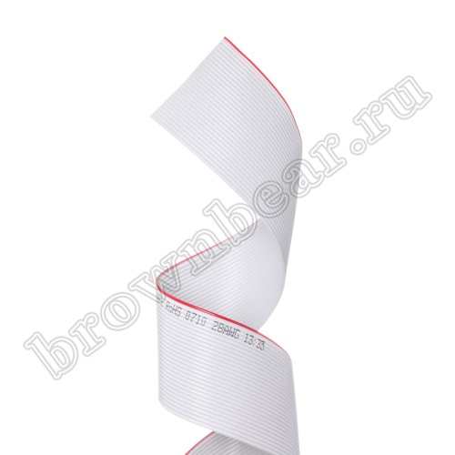 Кабель плоский, шлейф 28 проводников, шаг 1.27 мм