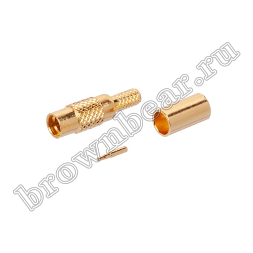 Разъем MMCX гнездо на кабель RG-174,188,316, обжимной, Amphenol, MMCX6121A1-3GT30G-316U-50 MMCX-C174J фото 3
