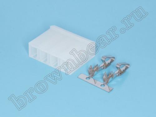 Разъем питания 4 контакта, гнездо на кабель, шаг 5.08 мм MHU-4 фото 3