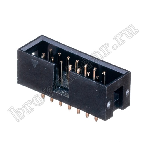 Разъем IDC 2х7 вилка на плату, шаг 2.54мм BH-14 фото 6