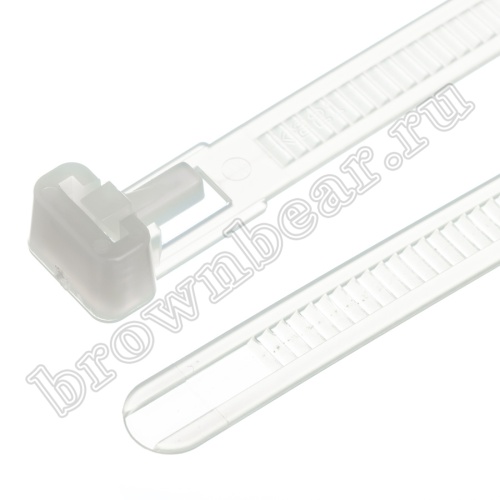 Стяжка (хомут) нейлоновая многоразовая 300 x 7.6 мм, белая, упаковка 100 шт. HV-300-W фото 2