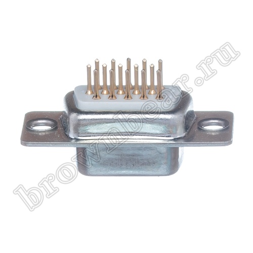 Разъем D-SUB  15 контактов высокой плотности, гнездо на плату, вертикальный DHB-15F фото 6