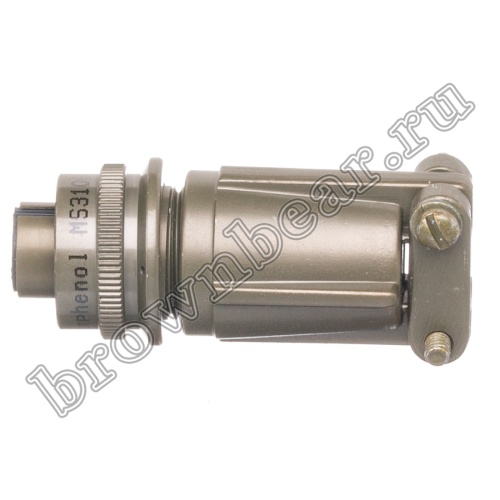 Разъём Amphenol серии MS, 3 контакта, розетка на кабель, тип 10SL, резьбовой MS3106E-10SL-3S фото 2