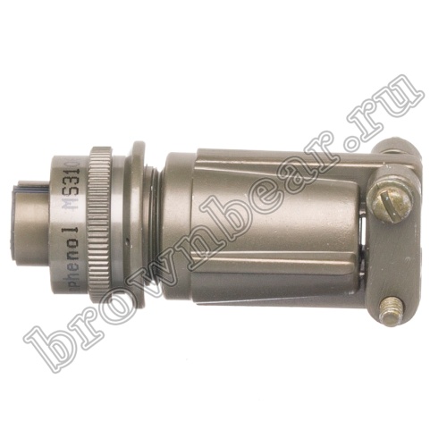 Разъём Amphenol серии MS, 3 контакта, розетка на кабель, тип 10SL, резьбовой MS3106E-10SL-3S фото 5