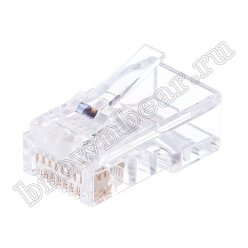 Разъём RJ-45 8P8C, для плоского кабеля, 3 зубца, тип Х TP-8P8C-S3 фото 2