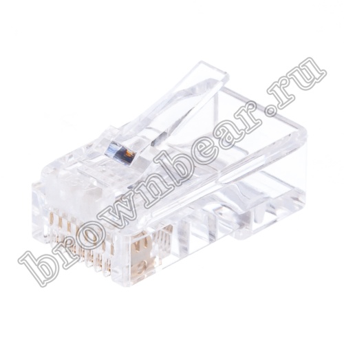 Разъём RJ-45 8P8C, для плоского кабеля, 3 зубца, тип Х TP-8P8C-S3 фото 3