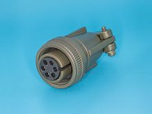 Разъём Amphenol серии MS, 6 контактов, розетка на кабель, тип 14S, резьбовой MS3106E-14S-6S
