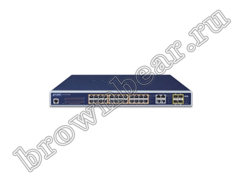 GS-4210-24PL4C Управляемый L2 PoE коммутатор Planet, 24 порта 1Гбит/с, 4 комбо порта TP/SFP 1Гбит/с фото 2