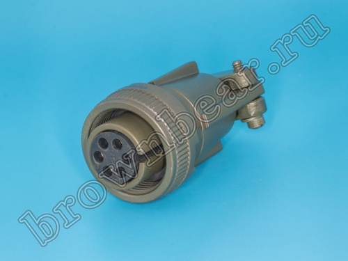 Разъём Amphenol серии MS, 6 контактов, розетка на кабель, тип 14S, резьбовой MS3106E-14S-6S