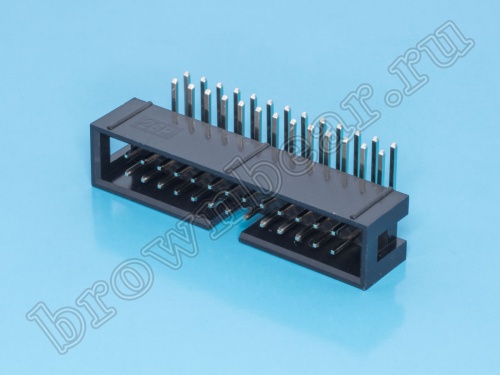 Разъем IDC 2х13 вилка на плату, шаг 2.54мм, прямой угол BH-26R