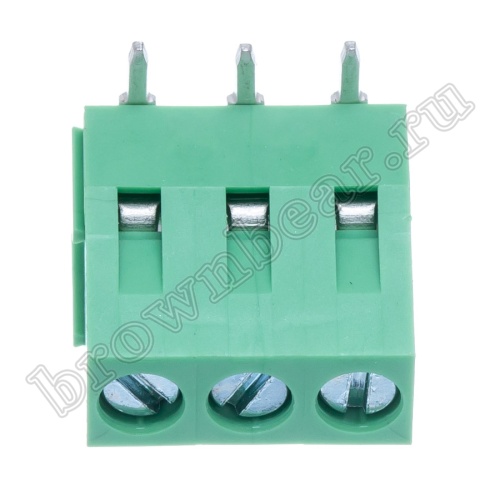 Клеммник винтовой на плату, 3 контакта, 5.00мм, угловой TB-01RB фото 2